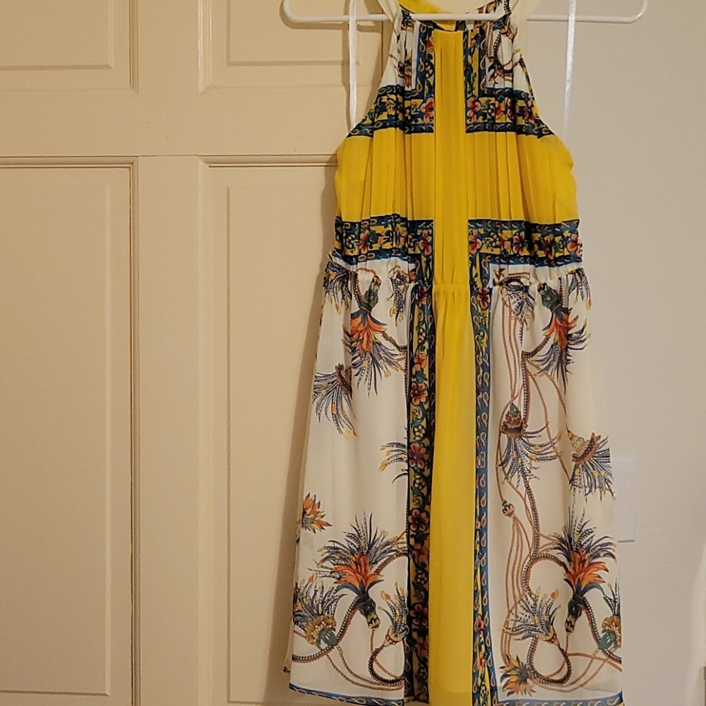 Printed halter dress